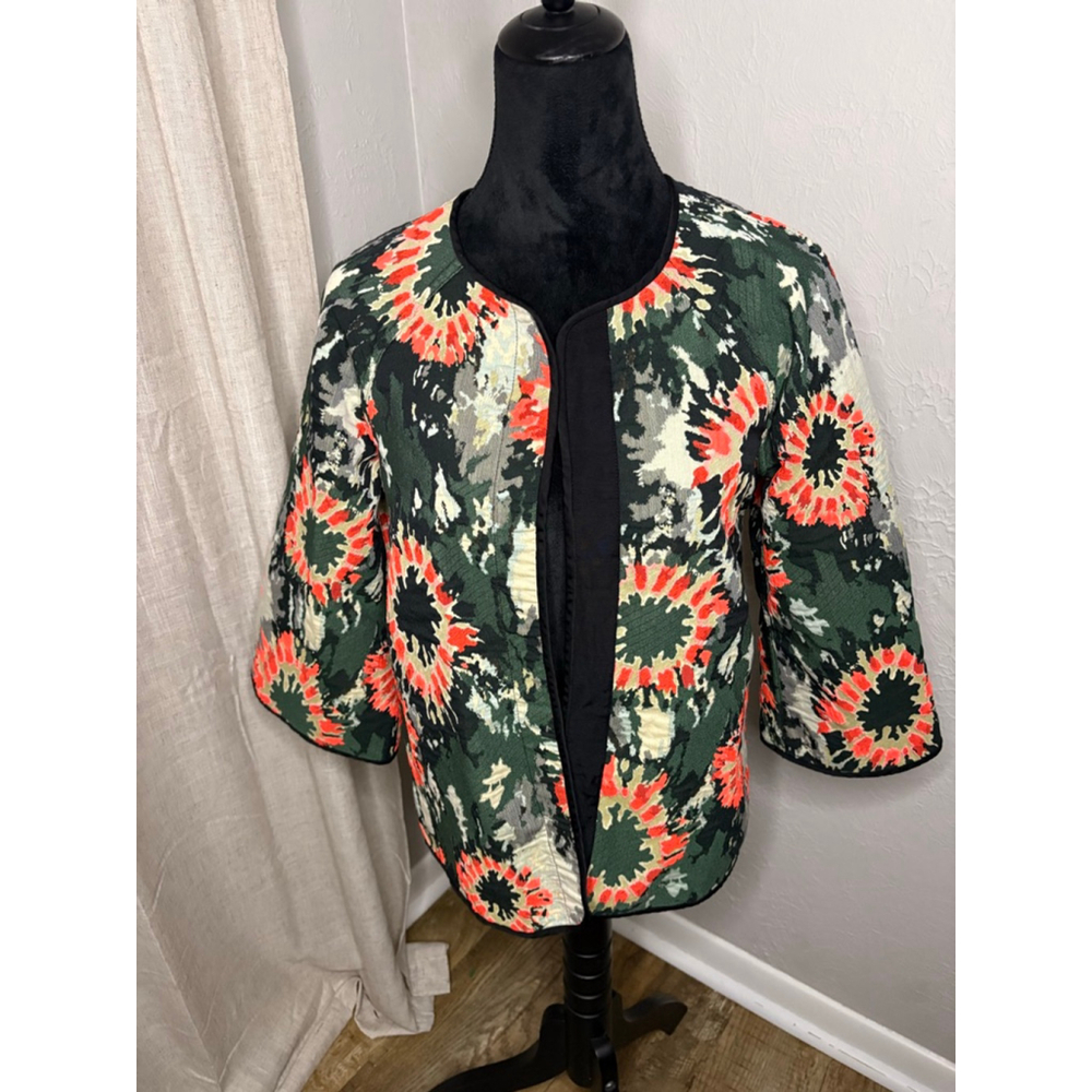 Raquel Allegra Cropped Woven Kimono Jacket Fall 2017 - Picture 3 of 6